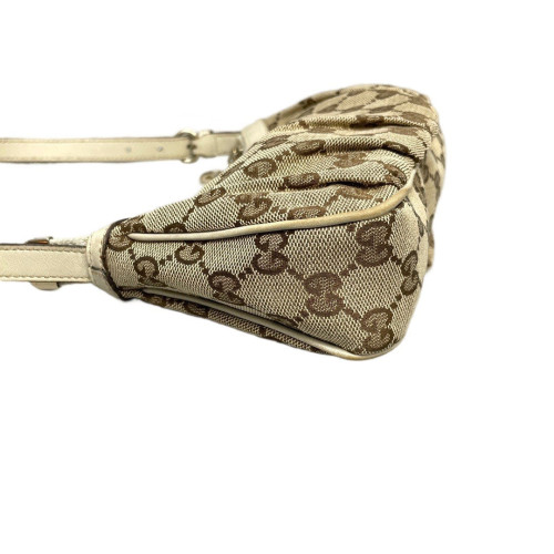 Gucci Heart Charms Shoulder Bag GG Monogram Beige Brown