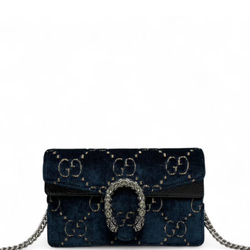 Gucci Super Mini Dionysus Velvet Blue Gucci Super Mini Dionysus Velvet Blue