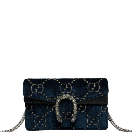 Gucci Super Mini Dionysus Velvet Blue Gucci Super Mini Dionysus Velvet Blue