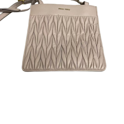 Miu Miu Gaufre Phone Holder Crumpled Lambskin Natural Tan Miu Miu Gaufre Phone Holder Crumpled Lambskin Natural Tan
