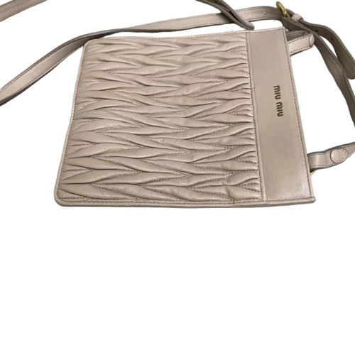 Miu Miu Gaufre Phone Holder Crumpled Lambskin Natural Tan Miu Miu Gaufre Phone Holder Crumpled Lambskin Natural Tan