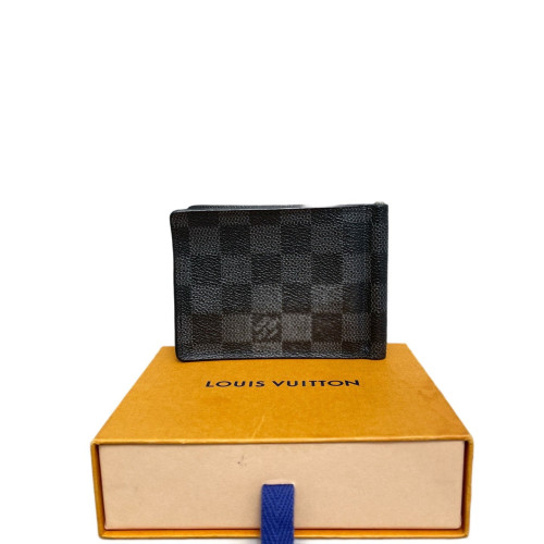 Louis Vuitton Compact Wallet Damier Graphite Black