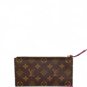 Louis Vuitton Coin Purse Monogram Brown Fuchsia Louis Vuitton Coin Purse Monogram Brown Fuchsia