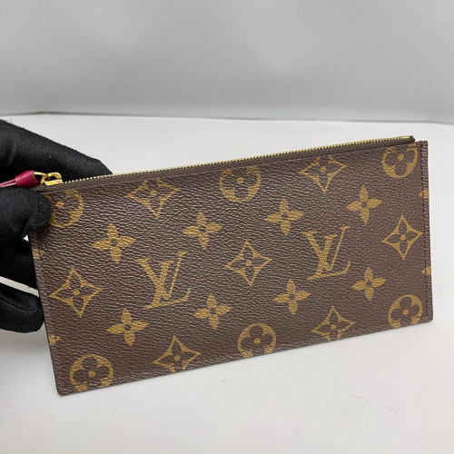 Louis Vuitton Coin Purse Monogram Brown Fuchsia
