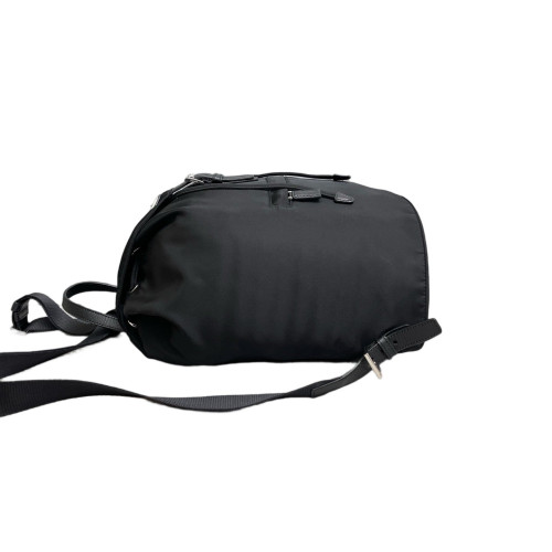 Prada Triangolo Symbole Embroidered Backpack Tessuto Nylon Black