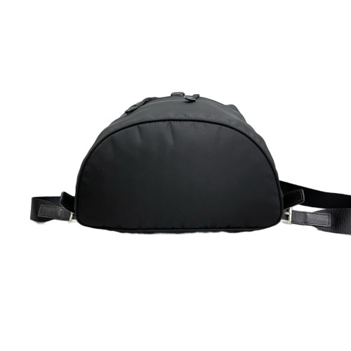 Prada Triangolo Symbole Embroidered Backpack Tessuto Nylon Black