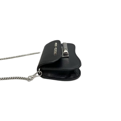 Prada Shoulder Bag Calfskin Black