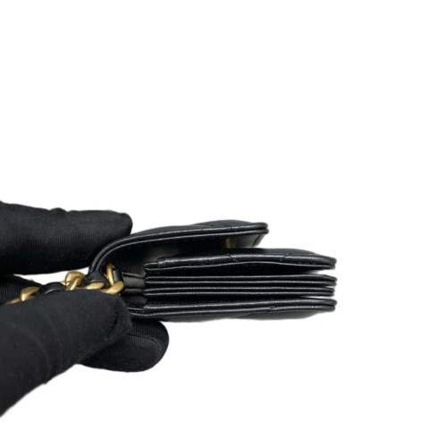 Chanel Quilted 19 Coin Purse Calfskin Black Chanel Quilted 19 Coin Purse Calfskin Black