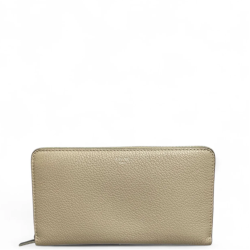 Celine Continental Wallet Grained Calfskin Grey