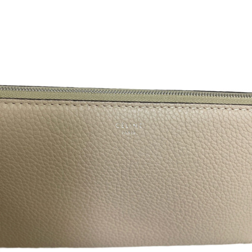 Celine Continental Wallet Grained Calfskin Grey