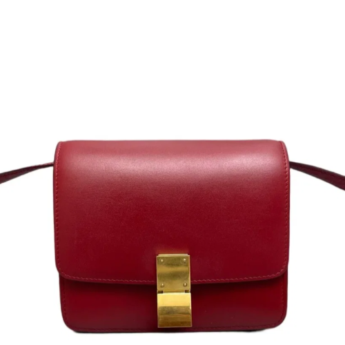 Celine Small Classic Box Smooth Calfskin Red