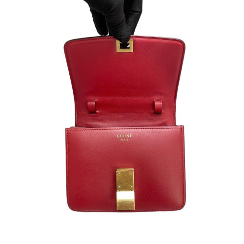 Celine Small Classic Box Smooth Calfskin Red