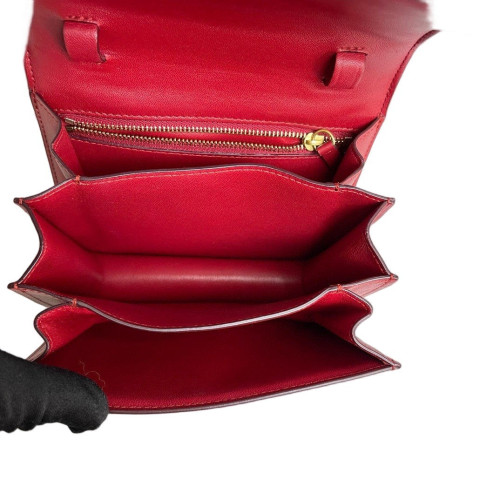 Celine Small Classic Box Smooth Calfskin Red