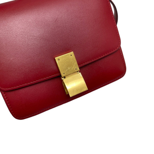 Celine Small Classic Box Smooth Calfskin Red