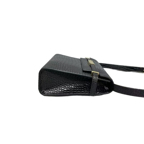 Yves Saint Laurent Medium Manhattan Shoulder Bag Calfskin Crocodile Embossed Black Yves Saint Laurent Medium Manhattan Shoulder Bag Calfskin Crocodile Embossed Black
