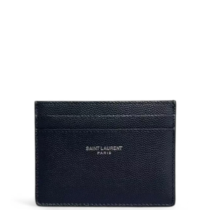 Yves Saint Laurent Card Holder Calfskin Dark Blue