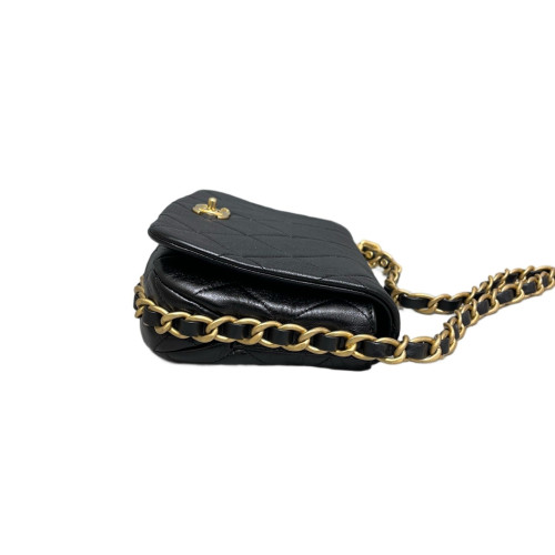 Chanel Quilted Mini Flap Lambskin Black Chanel Quilted Mini Flap Lambskin Black