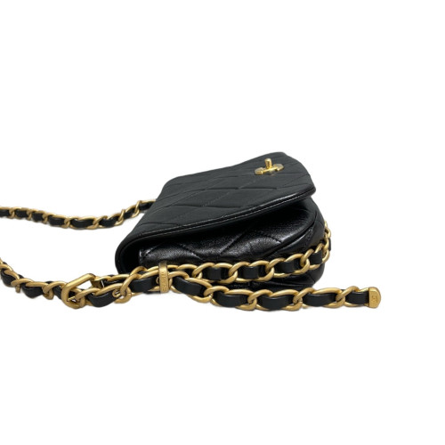 Chanel Quilted Mini Flap Lambskin Black Chanel Quilted Mini Flap Lambskin Black