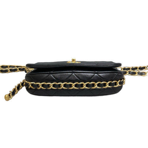 Chanel Quilted Mini Flap Lambskin Black Chanel Quilted Mini Flap Lambskin Black
