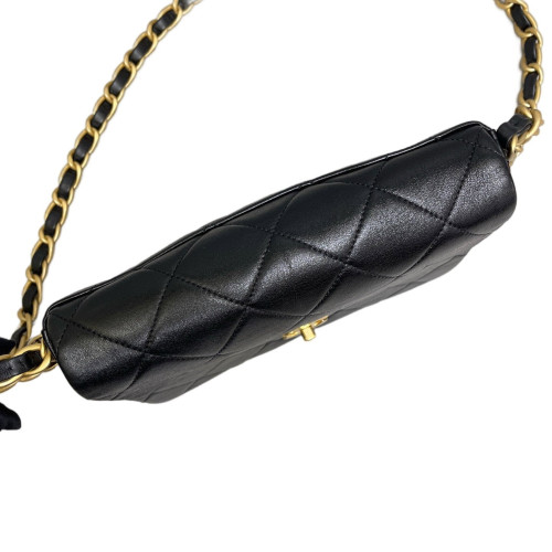 Chanel Quilted Mini Flap Lambskin Black Chanel Quilted Mini Flap Lambskin Black
