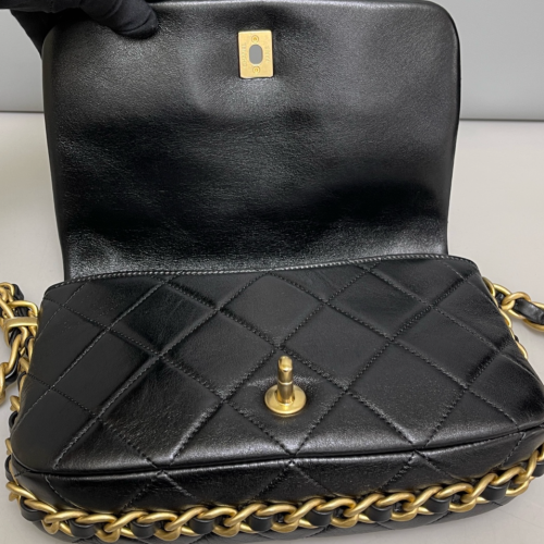 Chanel Quilted Mini Flap Lambskin Black Chanel Quilted Mini Flap Lambskin Black