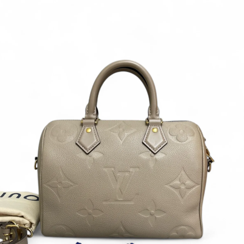 Louis Vuitton Speedy Bandouliere 25 Empreinte Monogram Giant Grey