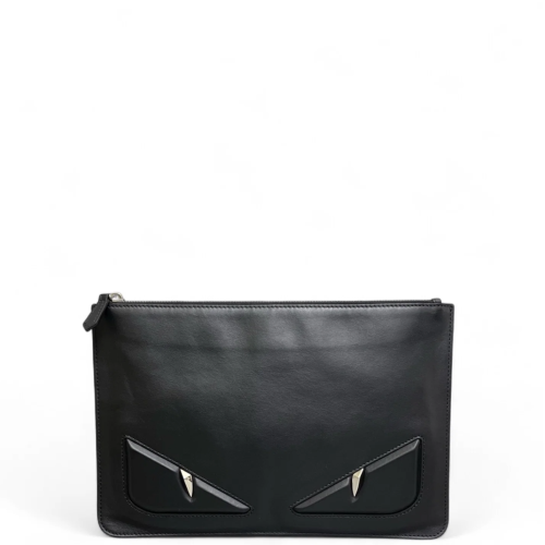 Fendi Clutch Calfskin Black Fendi Clutch Calfskin Black