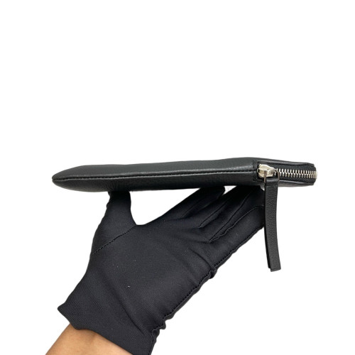 Balenciaga Clutch Grained Calfskin Black