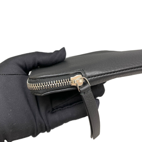 Balenciaga Clutch Grained Calfskin Black
