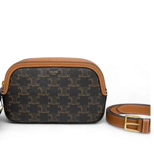 Celine Bumbag Triomphe Tan Brown