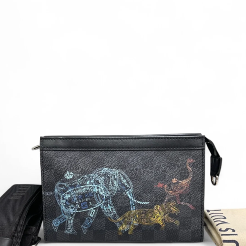 Louis Vuitton Gaston Wearable Wallet Damier Graphite Black