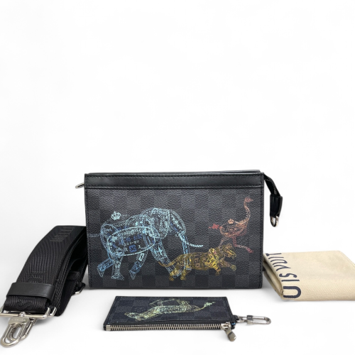 Louis Vuitton Gaston Wearable Wallet Damier Graphite Black