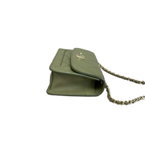 Chanel Quilted Flap Bag Lambskin Sage