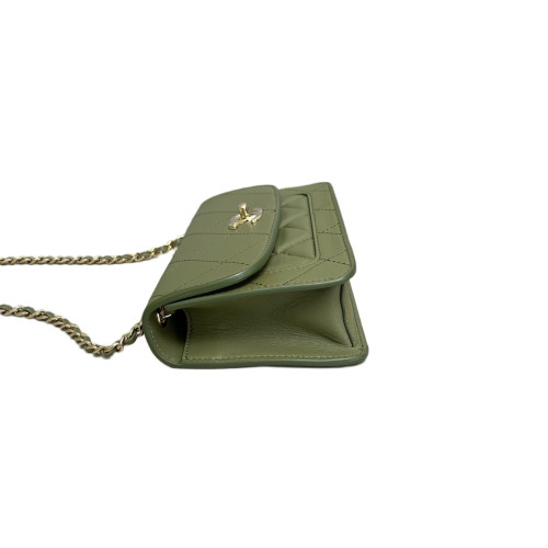 Chanel Quilted Flap Bag Lambskin Sage