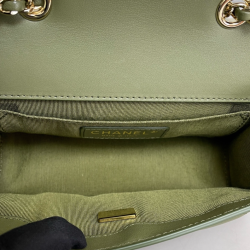 Chanel Quilted Flap Bag Lambskin Sage