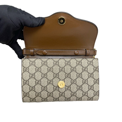 Gucci Shoulder Bag GG Monogram Beige Brown Gucci Shoulder Bag GG Monogram Beige Brown