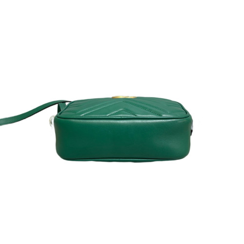 Gucci Mini GG Marmont Chain Shoulder Bag Calfskin Emerald Green