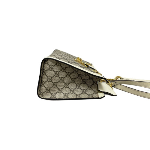 Gucci Small Padlock Tote GG Supreme Monogram White Gucci Small Padlock Tote GG Supreme Monogram White