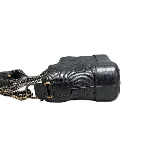 Chanel Small Gabrielle Hobo Calfskin Black