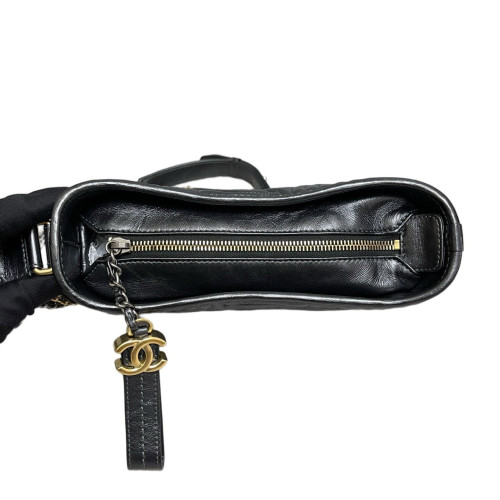 Chanel Small Gabrielle Hobo Calfskin Black