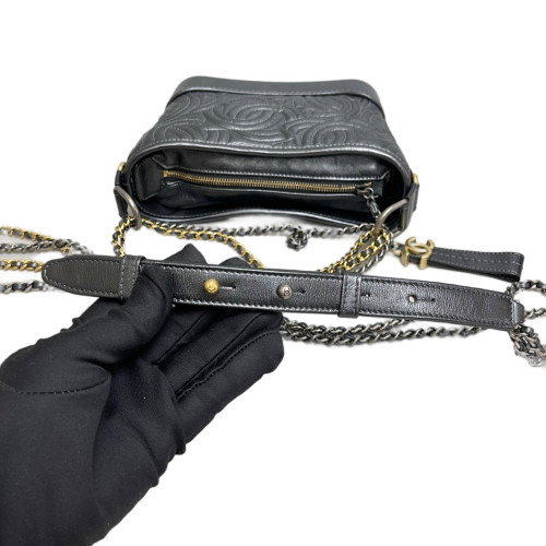 Chanel Small Gabrielle Hobo Calfskin Black