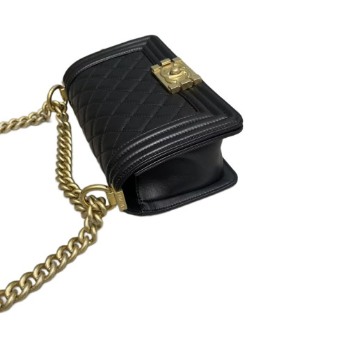 Chanel Quilted Small Boy Flap Lambskin Black Chanel Quilted Small Boy Flap Lambskin Black