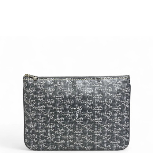 Goyard Senat PM Goyardine Grey White Goyard Senat PM Goyardine Grey White
