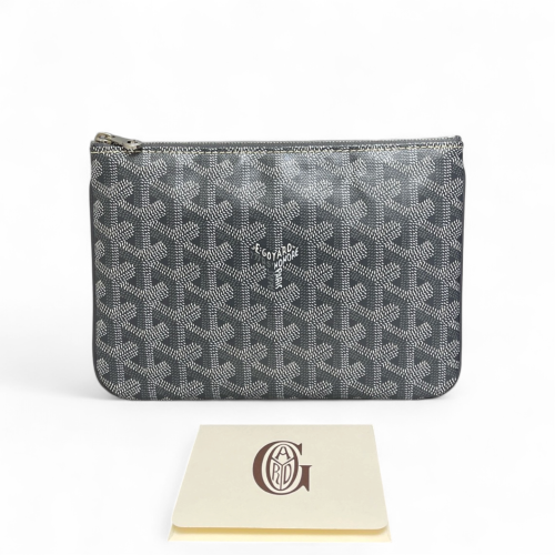 Goyard Senat PM Goyardine Grey White Goyard Senat PM Goyardine Grey White