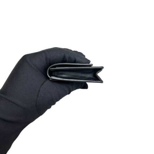 Bottega Veneta Card Holder Calfskin Intrecciato Black