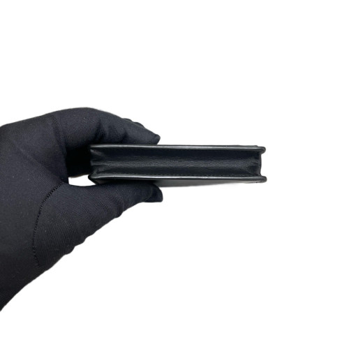 Bottega Veneta Card Holder Calfskin Intrecciato Black