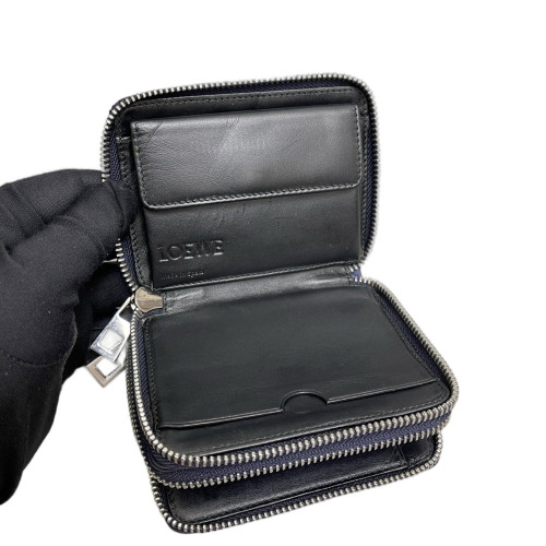 Loewe Compact Wallet Calfskin Blue