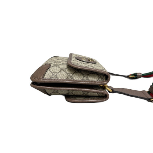 Gucci Small Neo Vintage Double Flap Messenger Bag GG Monogram Brown Gucci Small Neo Vintage Double Flap Messenger Bag GG Monogram Brown
