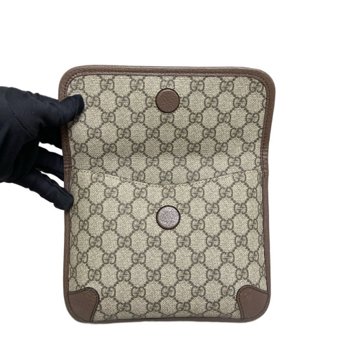Gucci Small Neo Vintage Double Flap Messenger Bag GG Monogram Brown Gucci Small Neo Vintage Double Flap Messenger Bag GG Monogram Brown