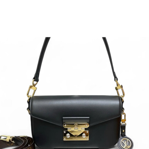 Louis Vuitton Shoulder Bag Calfskin Black